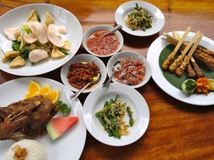 selection of sambas and side dishes