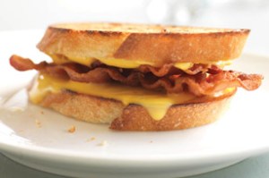 grilled bacon and cheese sandwich